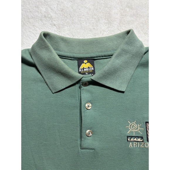 Arizona Polo Shirt Cactus Patch Short Sleeve Men's Size XL - Picture 5 of 10